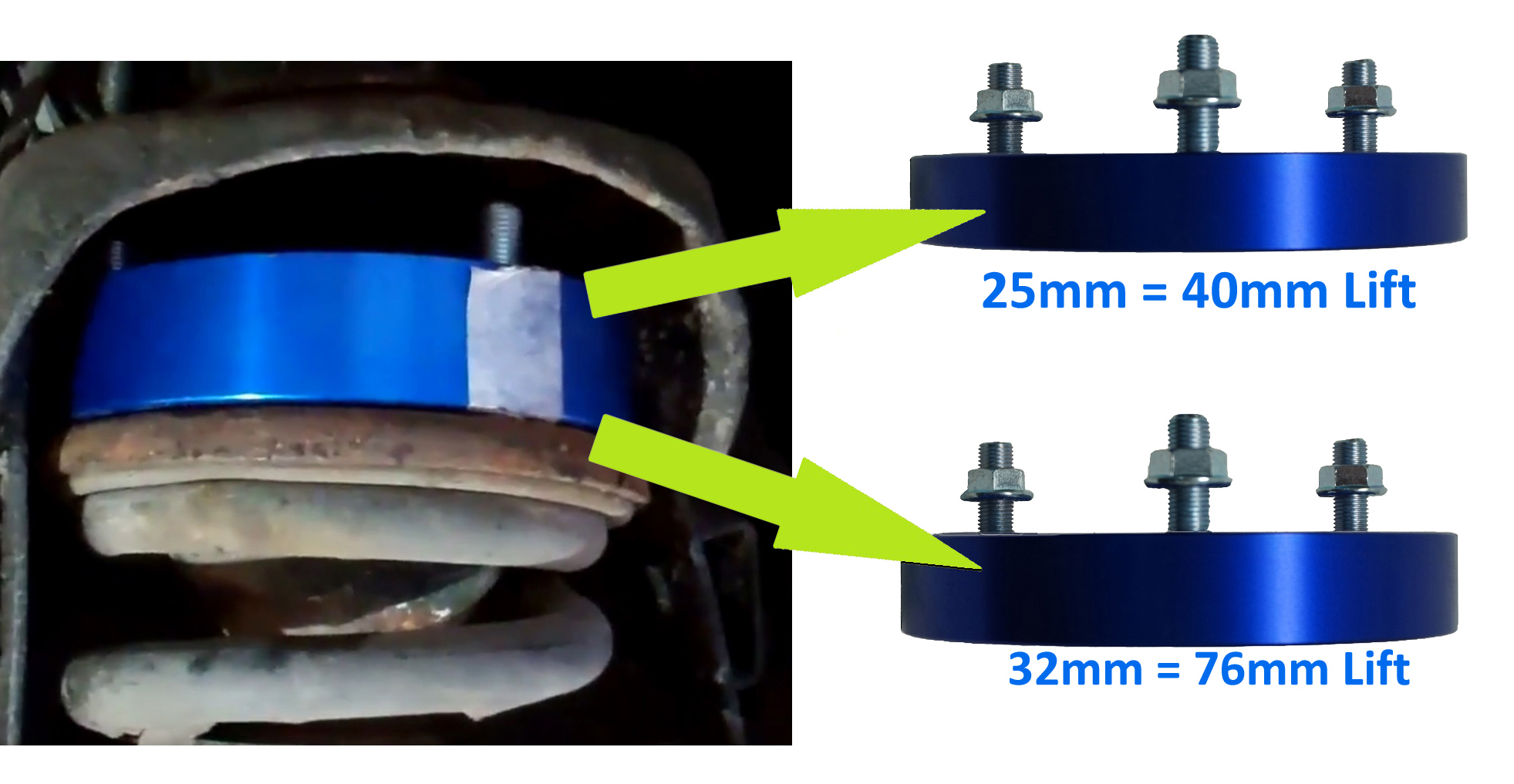 2" Front Suspension lift kit for Isuzu Dmax ball joint 32mm strut